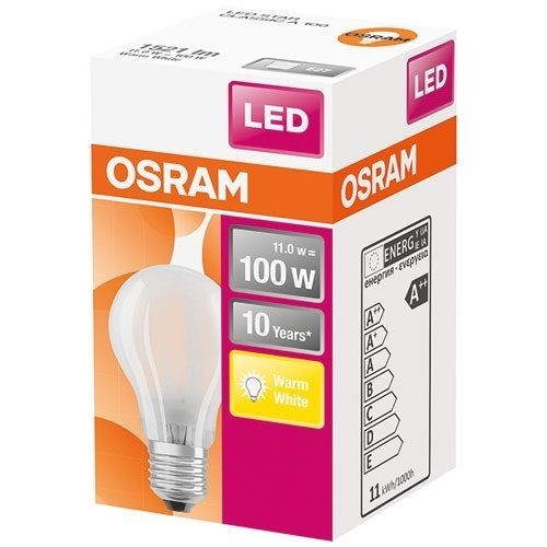 OSRAM Amp. led std v. dépoli 11W100 E27 Chaud boite de 1