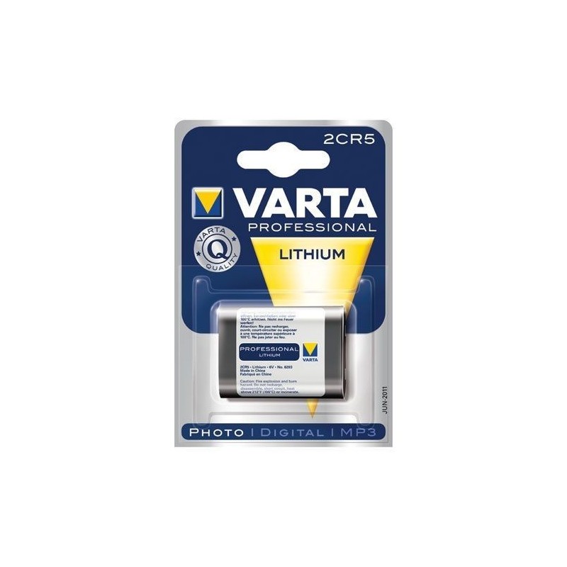 Varta Pile lithium photo 2CR5 6V professionl blister de 1