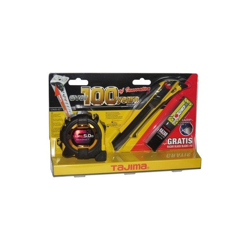 Tajima Mesure 5m + cutter 18mm razar black anniversaire convex