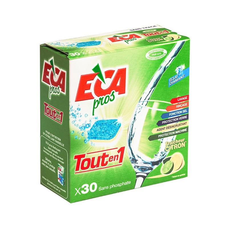 Eca Pros Pastilles lave-vaisselle Eca tout en 1 30 doses