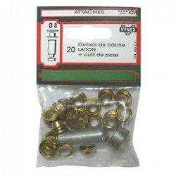 Vynex Oeillet de bache d8mm x20 + outil - Image 2