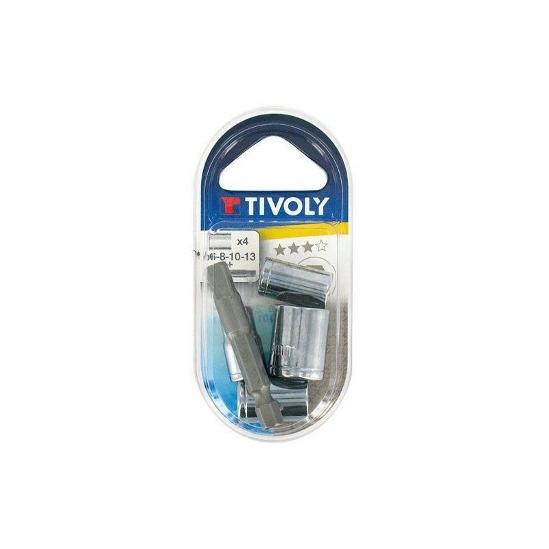 Tivoly Douilles 6 pans coffret de 4 sc