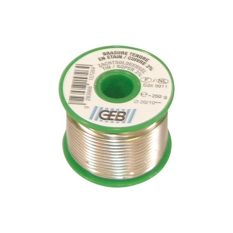 GEB Brasure fil étain/cuivre bobine 250g