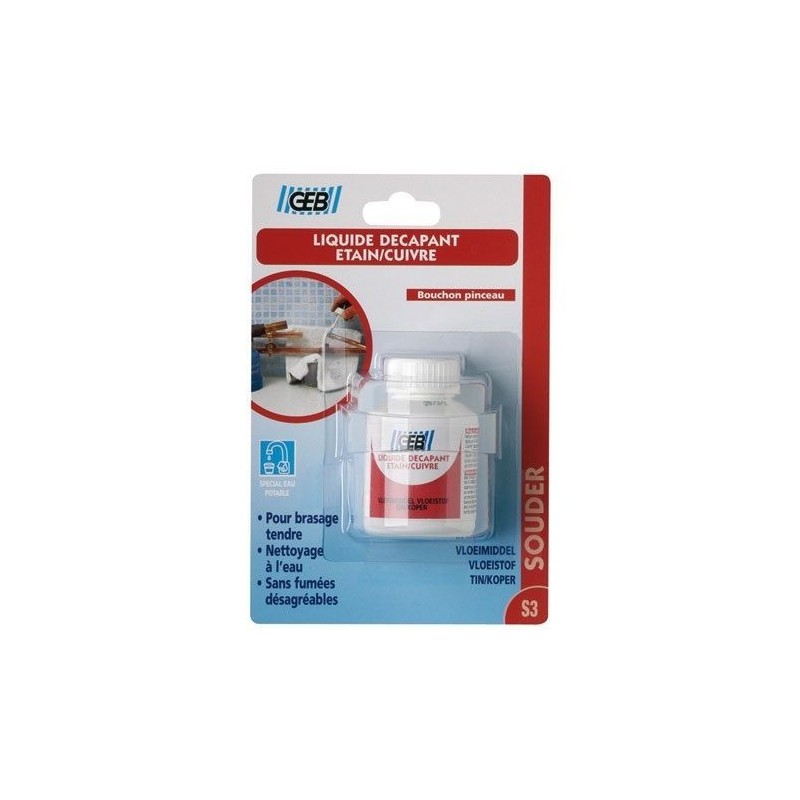 GEB Décapant liquide brasage tendre tube 50ml