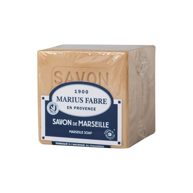 MARIUS FABRE Savon de marseille blanc filme sans huile de palme 400g