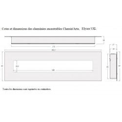 Chemin'Arte Cheminée décorative encastrable Elysée 5XL 182 cm - Image 6