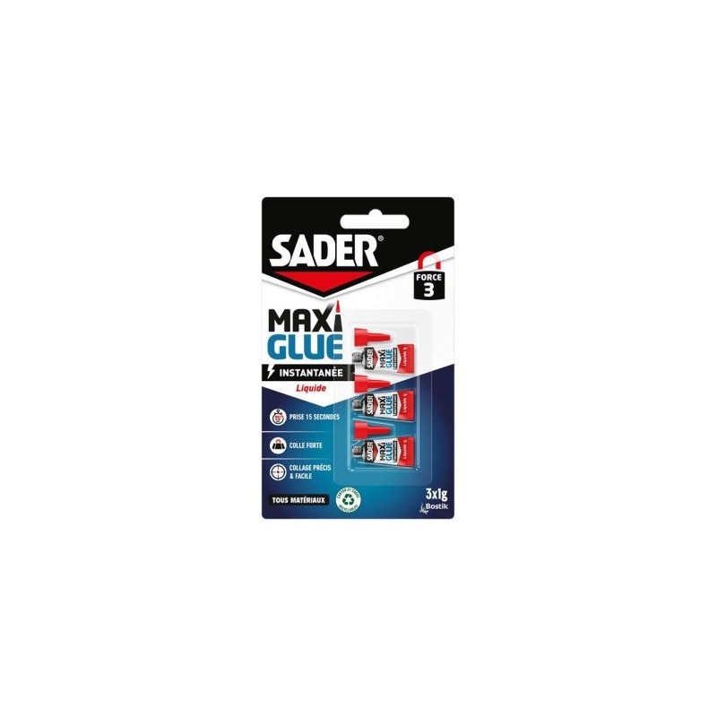Sader Maxiglue instantanée liquide 3x1g