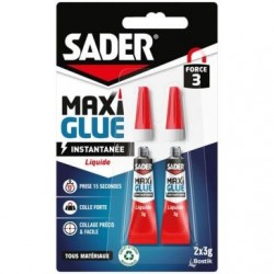 Sader Maxiglue instantanée liquide 2x3g - Image 3
