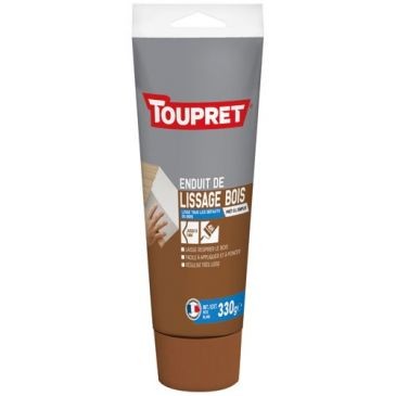 Toupret Enduit lissage bois pâte intérieur extérieur 330g blanc