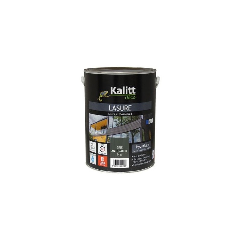 KALITT DECO Kalitt Lasure 8ans les modernes gris anthracite acrylique m