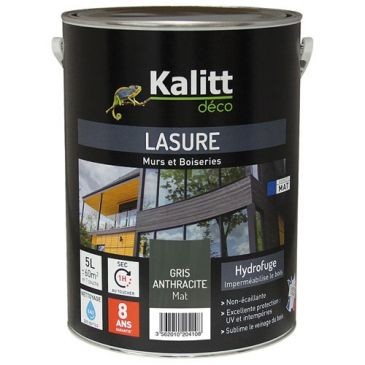 KALITT DECO Kalitt Lasure 8ans les modernes gris anthracite acrylique m