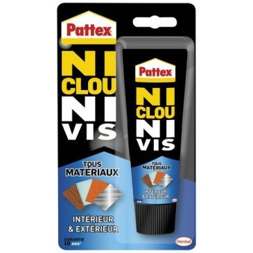 Pattex Ni clou ni vis tous matériaux intérieur extérieur tube 142g