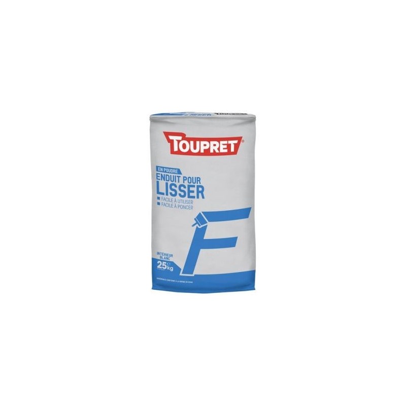 Toupret Enduit lissage interieur pour finitions poudre 25kg blanc