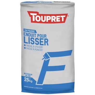 Toupret Enduit lissage interieur pour finitions poudre 25kg blanc