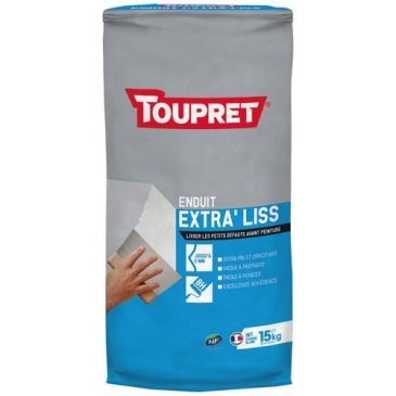 Toupret Enduit lissage intérieur poudre 15kg blanc