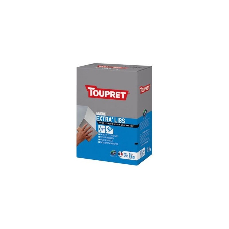Toupret Enduit lissage intérieur poudre 1kg blanc