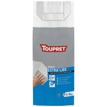 Toupret Enduit lissage lissage intérieur poudre 5kg blanc