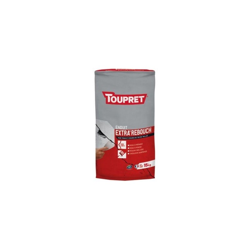 Toupret Enduit rebouchage intérieur poudre 15kg blanc