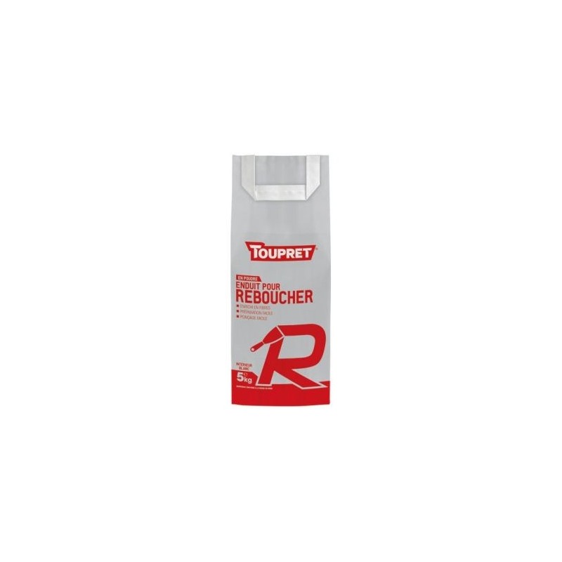 Toupret Enduit rebouchage intérieur en poudre 5kg blanc