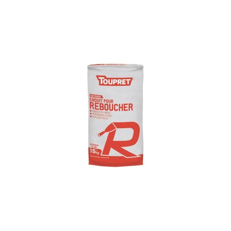 Toupret Enduit rebouchage intérieur en poudre 15kg blanc