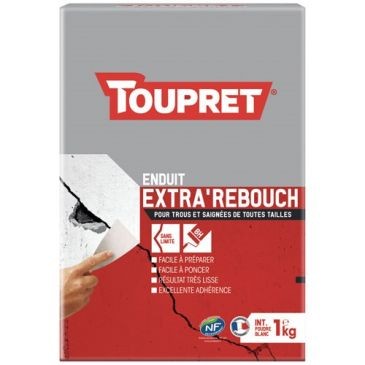 Toupret Enduit rebouchage intérieur blanc poudre 1kg