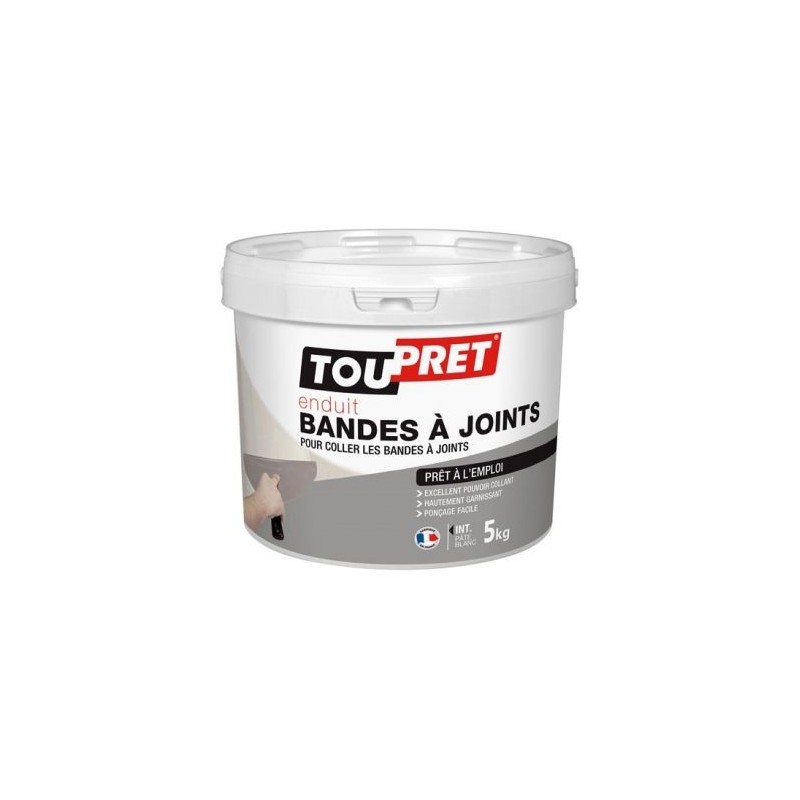 Toupret Enduit bandes à joint et lissage pâte 5kg