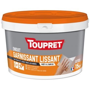 Toupret Enduit garnissant lissant pâte intérieur 15kg blanc