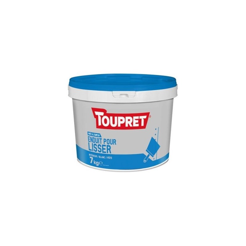 Toupret Enduit lissage extra fin finitions pâte 7kg blanc