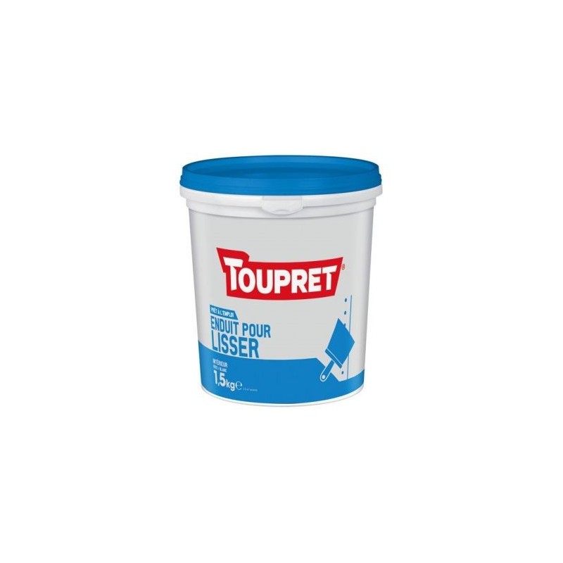 Toupret Enduit lissage intérieur pâte 1.5kg blanc