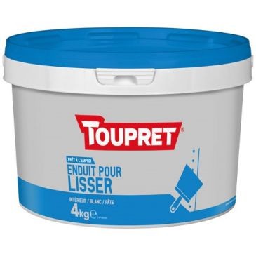 Toupret Enduit lissage intérieur pâte 4kg blanc