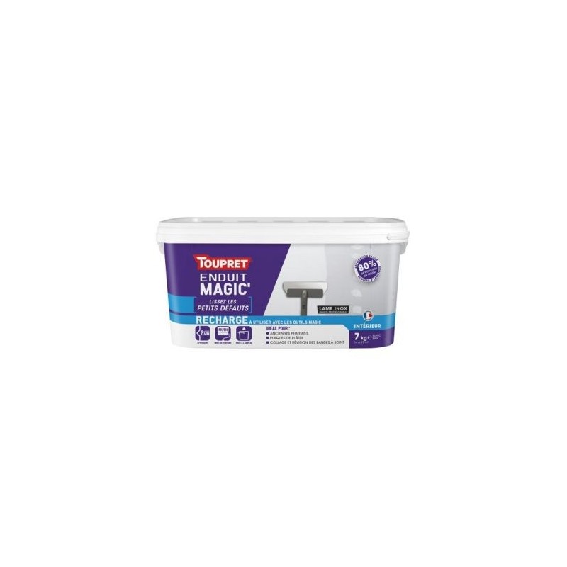Toupret Enduit magic lissage intérieur pâte 7kg blanc