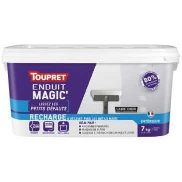Toupret Enduit magic lissage intérieur pâte 7kg blanc