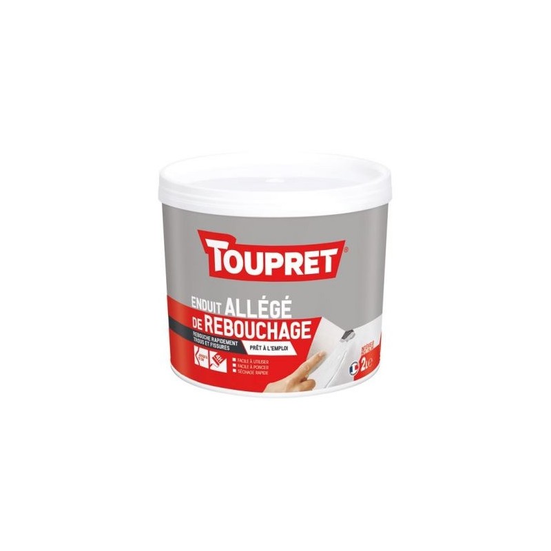 Toupret Enduit allégé de rebouchage intérieur 2 litres