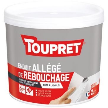 Toupret Enduit allégé de rebouchage intérieur 2 litres