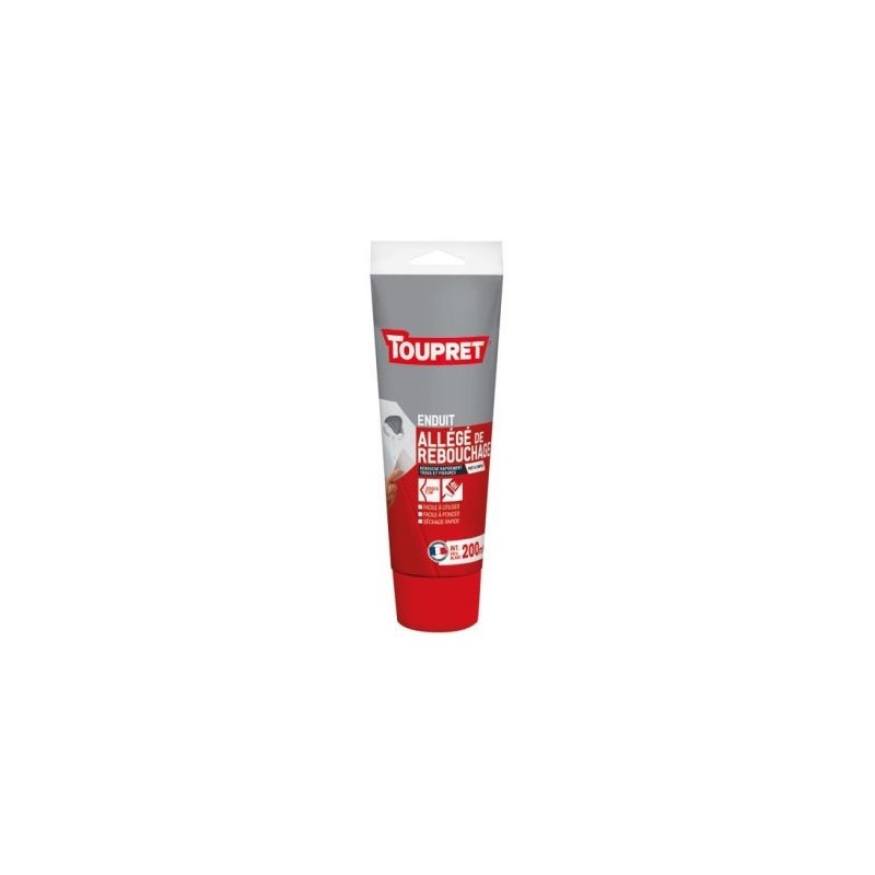 Toupret Enduit allégé de rebouchage intérieur tube 200 ml