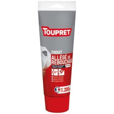 Toupret Enduit allégé de rebouchage intérieur tube 200 ml