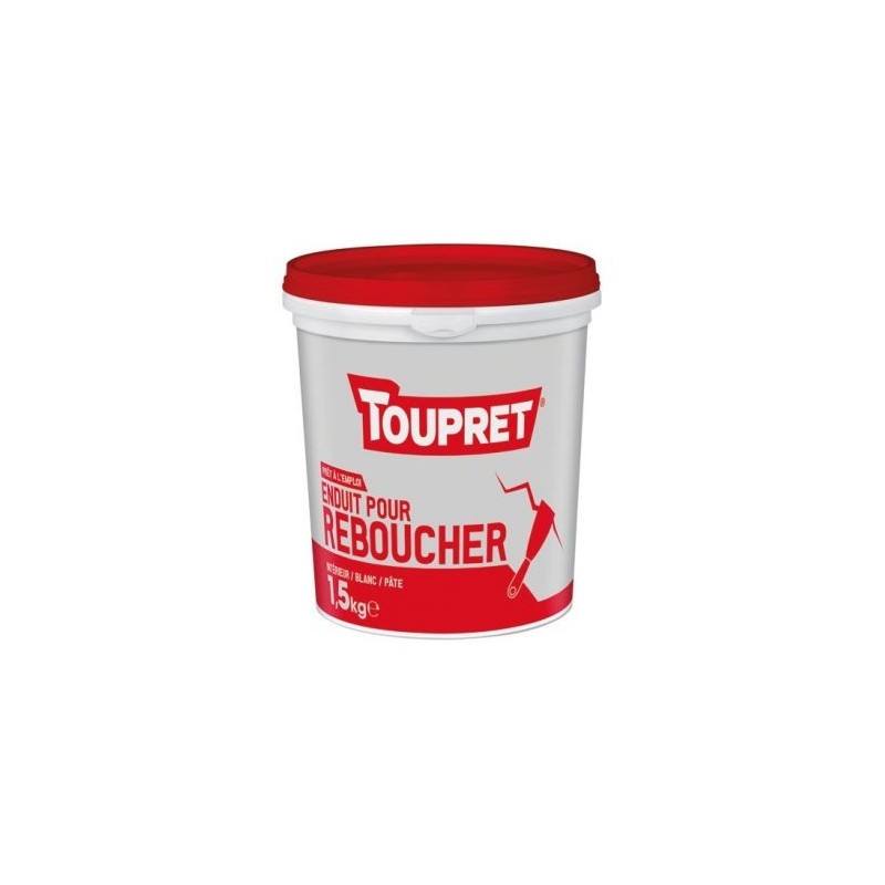 Toupret Enduit rebouchage intérieur pate 1.5kg blanc
