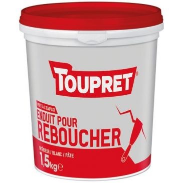 Toupret Enduit rebouchage intérieur pate 1.5kg blanc