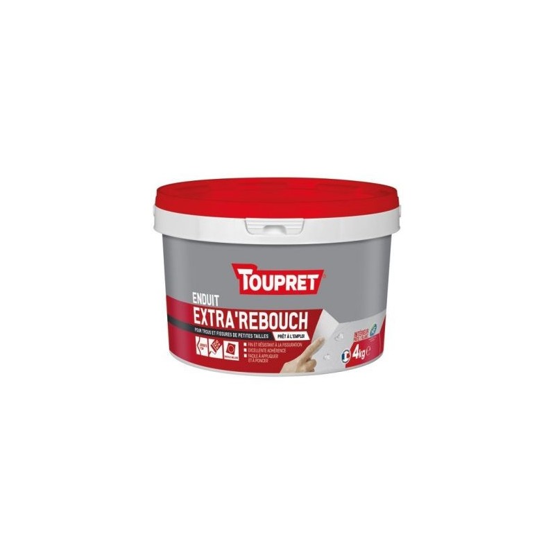 Toupret Enduit rebouchage intérieur pâte 4kg blanc