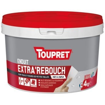 Toupret Enduit rebouchage intérieur pâte 4kg blanc