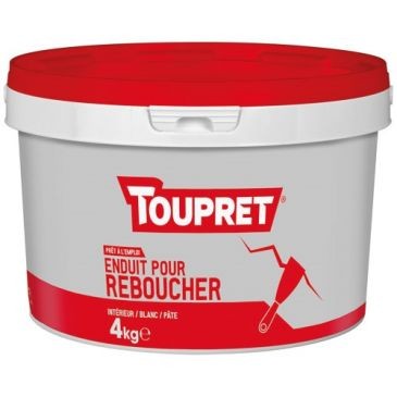 Toupret Enduit rebouchage intérieur pâte 4kg blanc