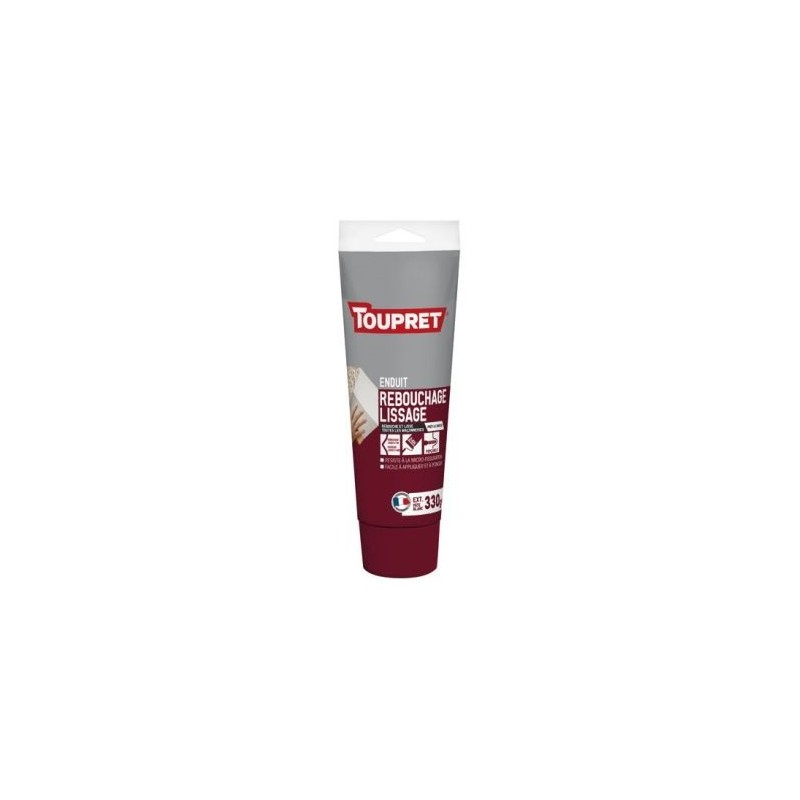 Toupret Enduit rebouchage lissage extérieur pâte 330g blanc