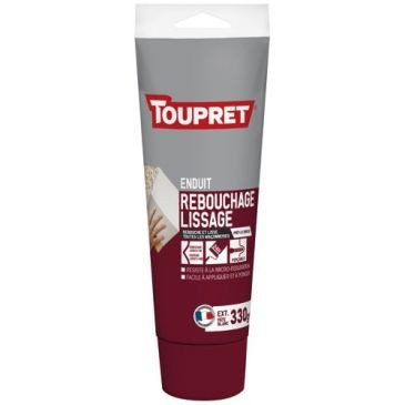 Toupret Enduit rebouchage lissage extérieur pâte 330g blanc