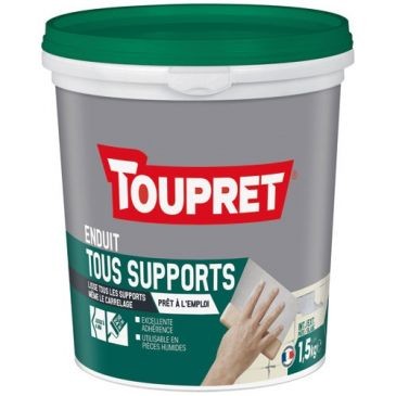 Toupret Enduit tous supports intérieur extérieur pâte 1.5kg blanc