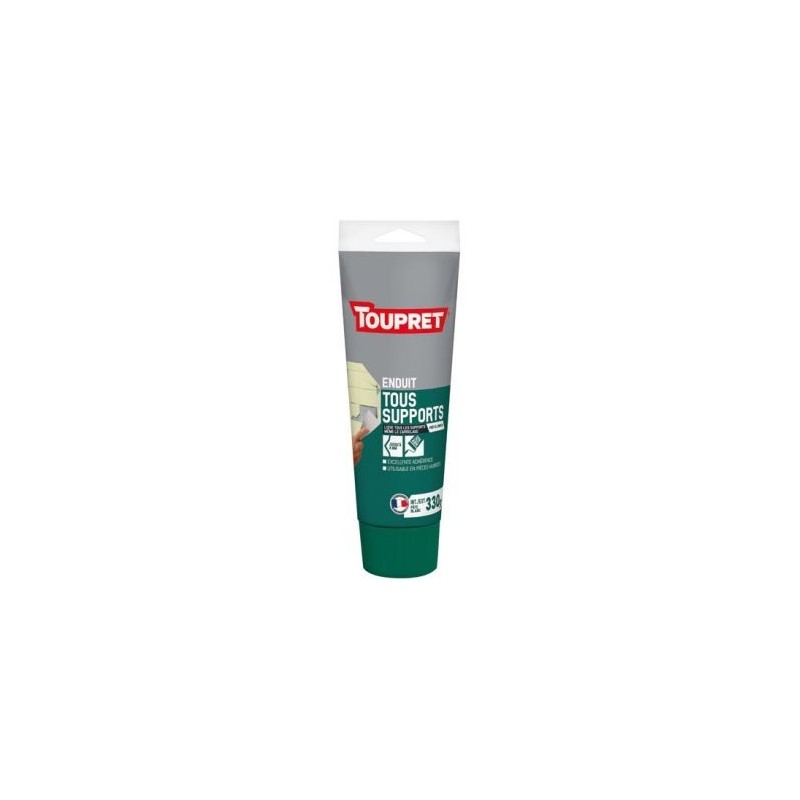 Toupret Enduit tous supports intérieur extérieur pâte 330g blanc
