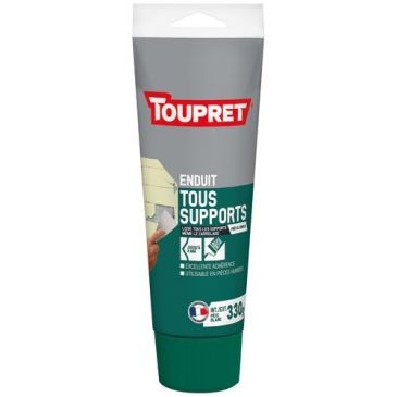 Toupret Enduit tous supports intérieur extérieur pâte 330g blanc