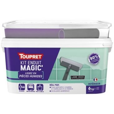 Toupret Kit enduit magic pièces humides pate intérieur/extérieur