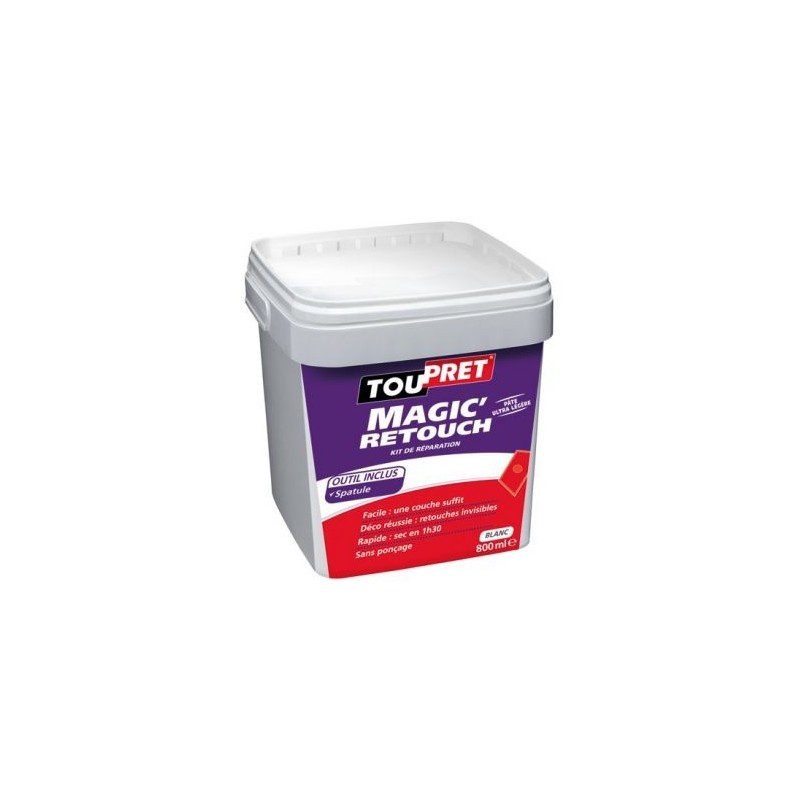 Toupret Magic'retouch enduit réparation 800ml +spatule Toupret GSB