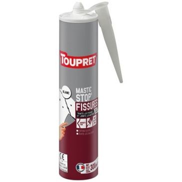 Toupret Mastic stop fissure intérieur extérieur ton blanc 300g
