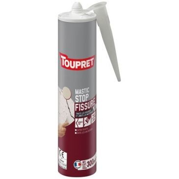 Toupret Mastic stop fissure intérieur extérieur ton pierre 300g